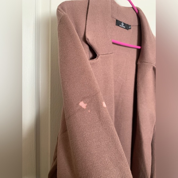 Lillusory Women’s Nutmeg Long Dressy Coatigan Jacket - XL - Bleach Stained - Picture 6 of 12